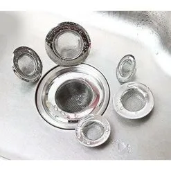 LangRay 2-Piece Stainless Steel Strainer, Mini Sink Strainer, Stainless Steel Sink Drain Filter, Filter Screen, Shower, Bath Or Kitchen Sink Filter -Faucet Shop 51794775 4