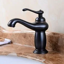 LangRay Retro Brass Mixer Faucet For Bathroom Or Kitchen - Hot And Cold Water Faucet