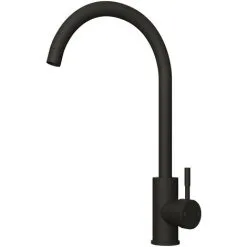 NESHOME Contemporary Matte Black Kitchen Single Lever Mixer Tap With Diffuser And 360 Swivel Spout 8 NESHOME Contemporary Matte Black Kitchen Single Lever Mixer Tap With Diffuser And 360 Swivel Spout -Faucet Shop 53909752 4