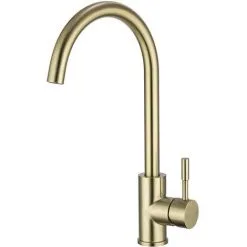 NESHOME Modern Style Brushed Brass Kitchen Sink Single Lever Mixer Tap With Diffuser And 360 Swivel Spout 7 NESHOME Modern Style Brushed Brass Kitchen Sink Single Lever Mixer Tap With Diffuser And 360 Swivel Spout -Faucet Shop 53909754 3