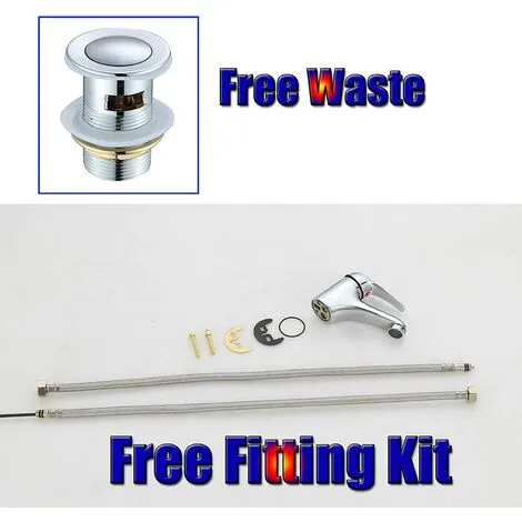 DAY PLUS Single Lever Basin Mixer With Pop Up Click Waste Chrome Modern Bath Tap Monobloc Wash Basin Sink Mixer Modern Chrome Brass 3 DAY PLUS Single Lever Basin Mixer With Pop Up Click Waste Chrome Modern Bath Tap Monobloc Wash Basin Sink Mixer Modern Chrome Brass - Image 3