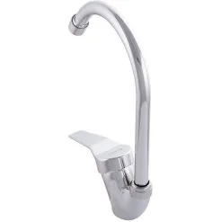 Greenice Brass / Zinc Kitchen Faucet, Chrome Plated, Hot-Cold Water, Hoses, High Spout, Single Handle [QLI-FA-8704] (QLI-FA-8704) -Faucet Shop 58514500 5