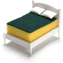 OSQI Kitchen Sponge Holder - Plastic Dish Sponge Holder For Kitchen Sink, Fits Any Standard Size Scrubby - Kitchen Sink Organiser, Decor, And Unique Gift Idea - Sponge Included