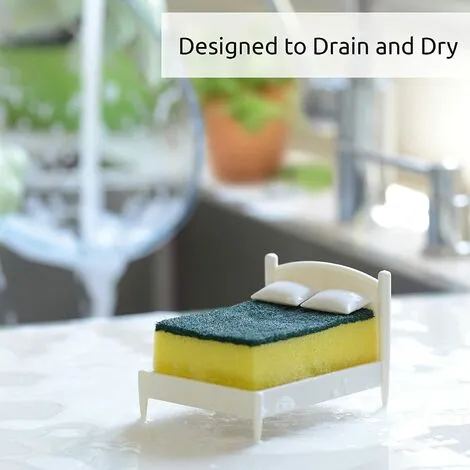 OSQI Kitchen Sponge Holder - Plastic Dish Sponge Holder For Kitchen Sink, Fits Any Standard Size Scrubby - Kitchen Sink Organiser, Decor, And Unique Gift Idea - Sponge Included 4 OSQI Kitchen Sponge Holder - Plastic Dish Sponge Holder For Kitchen Sink, Fits Any Standard Size Scrubby - Kitchen Sink Organiser, Decor, And Unique Gift Idea - Sponge Included - Image 4