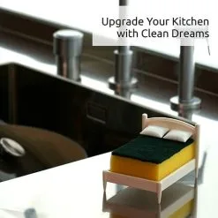 OSQI Kitchen Sponge Holder - Plastic Dish Sponge Holder For Kitchen Sink, Fits Any Standard Size Scrubby - Kitchen Sink Organiser, Decor, And Unique Gift Idea - Sponge Included 9 OSQI Kitchen Sponge Holder - Plastic Dish Sponge Holder For Kitchen Sink, Fits Any Standard Size Scrubby - Kitchen Sink Organiser, Decor, And Unique Gift Idea - Sponge Included -Faucet Shop 59411849 5