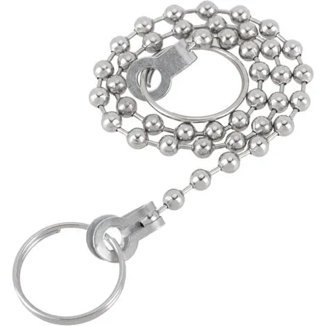 PrimeMatik - Chromed Ball Chain For Kitchen Or Bathroom Drain Plug With 25cm Rings 2 PrimeMatik - Chromed Ball Chain For Kitchen Or Bathroom Drain Plug With 25cm Rings - Image 2