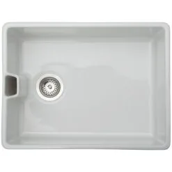 Prima 1.0 Bowl Belfast Kitchen Sink With Waste Kit 595mm L X 455mm W - White