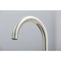 S I A SIA KT3BN Brushed Nickel Swan Neck Twin Lever Modern Monobloc Kitchen Mixer Tap 8 S I A SIA KT3BN Brushed Nickel Swan Neck Twin Lever Modern Monobloc Kitchen Mixer Tap -Faucet Shop 65334782 4