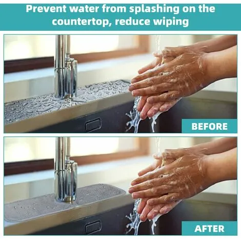 QERSTA 4 Pcs Absorbent Pad For Kitchen Faucet Anti-Splash Mat Dish Drying Mat (4515CM) 2 QERSTA 4 Pcs Absorbent Pad For Kitchen Faucet Anti-Splash Mat Dish Drying Mat (4515CM) - Image 2