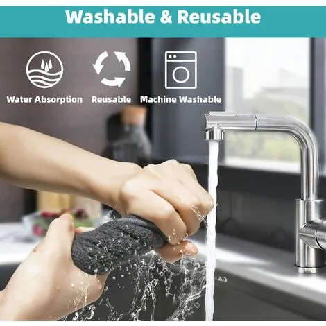 QERSTA 4 Pcs Absorbent Pad For Kitchen Faucet Anti-Splash Mat Dish Drying Mat (4515CM) 3 QERSTA 4 Pcs Absorbent Pad For Kitchen Faucet Anti-Splash Mat Dish Drying Mat (4515CM) - Image 3