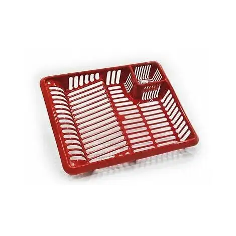 Viss LARGE PLASTIC DISH DRAINER - PLATE AND RACK HOLDER - KITCHEN - GLITTER RED 1 Viss LARGE PLASTIC DISH DRAINER - PLATE AND RACK HOLDER - KITCHEN - GLITTER RED