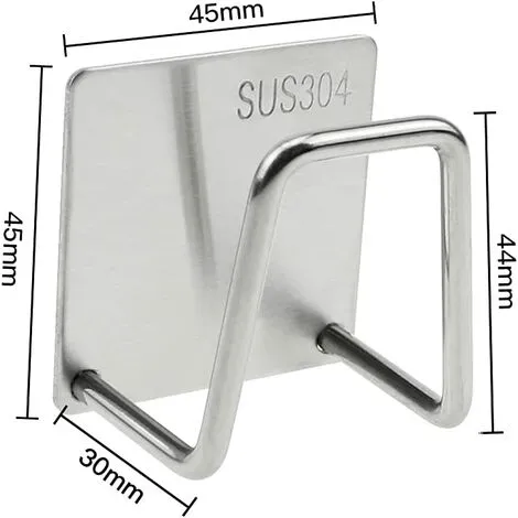 MONLY Pieces Small Kitchen Sponge Holder Waterproof Stainless Steel Sink Basket Organizer Adhesive No Drilling For Kitchen Sponge Sink Cover Brush - Silver 2 MONLY Pieces Small Kitchen Sponge Holder Waterproof Stainless Steel Sink Basket Organizer Adhesive No Drilling For Kitchen Sponge Sink Cover Brush - Silver - Image 2