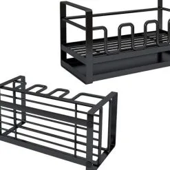 FUHUIDATRADING Sponge Holder Kitchen Sink Caddy Cleaning Brush Organizer Rack