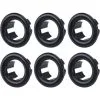 JOORRT 6 Piece Sink Overflow Ring Universal Cover For Bathroom Black