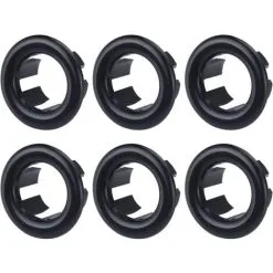JOORRT 6 Piece Sink Overflow Ring Universal Cover For Bathroom Black