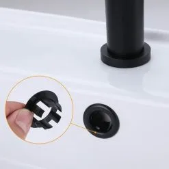 JOORRT 6 Piece Sink Overflow Ring Universal Cover For Bathroom Black 8 JOORRT 6 Piece Sink Overflow Ring Universal Cover For Bathroom Black -Faucet Shop 70135501 4
