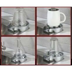 JOORRT Automatic Glass Cup Washer Rinser Bar Glass Pitcher Rinser For Beer Coffee Cleaner Spray Glass Rinser Kitchen Sink Accessory With Hose -Faucet Shop 70367928 3