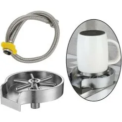 JOORRT Automatic Glass Cup Washer Rinser Bar Glass Pitcher Rinser For Beer Coffee Cleaner Spray Glass Rinser Kitchen Sink Accessory With Hose -Faucet Shop 70367928 5