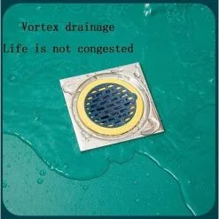 MODOU Smell Proof Shower Drain, 2 Pieces Anti-Clogging Floor Drain, Thick Odor Proof Square Shower Drain, For Drain Pipes, Exhaust Pipes, Ceiling Balcony, For Bathroom Garden -Faucet Shop 71420940 3