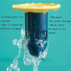 MODOU Smell Proof Shower Drain, 2 Pieces Anti-Clogging Floor Drain, Thick Odor Proof Square Shower Drain, For Drain Pipes, Exhaust Pipes, Ceiling Balcony, For Bathroom Garden -Faucet Shop 71420940 4