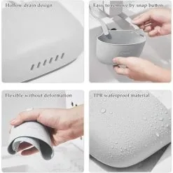 EINEMGELD Kitchen Sink Sponge Holder, Sponge Holder Kitchen Sink Organizer Sponge Holder Sink Basket Kitchen Sink Organizer For Kitchen Utensils Holder -Faucet Shop 75324507 3