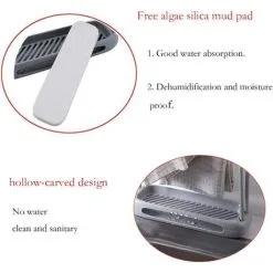 EINEMGELD Telescopic Kitchen Sink Organizer, Cloth Rack, Double Layer, Adjustable, Soap Dish, Steel Sponge Drainer (Gray) -Faucet Shop 75327094 3