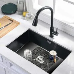 HEGUYEY Silicone Sink Mat, Silicone Sink Insert, Sink Insert 30 X 30 Cm, Sink Mat For Placing And Drying Cutlery And Environmentally Friendly In The Kitchen 7 HEGUYEY Silicone Sink Mat, Silicone Sink Insert, Sink Insert 30 X 30 Cm, Sink Mat For Placing And Drying Cutlery And Environmentally Friendly In The Kitchen -Faucet Shop 78703565 3