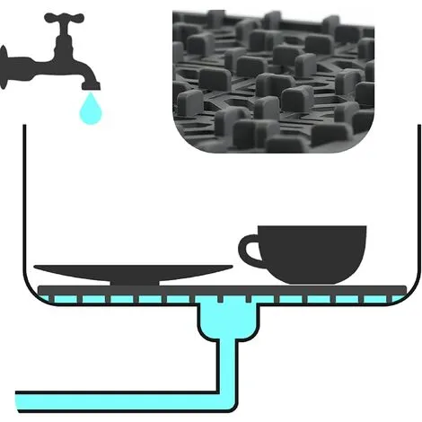 HEGUYEY Silicone Sink Mat, Silicone Sink Insert, Sink Insert 30 X 30 Cm, Sink Mat For Placing And Drying Cutlery And Environmentally Friendly In The Kitchen 4 HEGUYEY Silicone Sink Mat, Silicone Sink Insert, Sink Insert 30 X 30 Cm, Sink Mat For Placing And Drying Cutlery And Environmentally Friendly In The Kitchen - Image 4