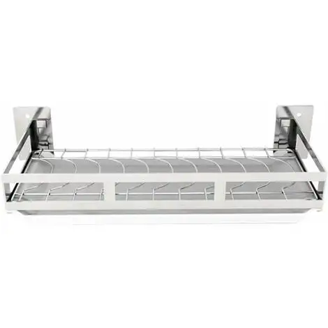 NAXUNNN Wall Mounted Dish Rack Stainless Steel Dish Dryer Silver, 44 X 16cm 3 NAXUNNN Wall Mounted Dish Rack Stainless Steel Dish Dryer Silver, 44 X 16cm - Image 3