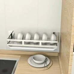 NAXUNNN Wall Mounted Dish Rack Stainless Steel Dish Dryer Silver, 44 X 16cm 9 NAXUNNN Wall Mounted Dish Rack Stainless Steel Dish Dryer Silver, 44 X 16cm -Faucet Shop 79351629 5