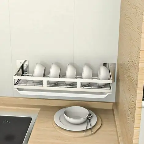 NAXUNNN Wall Mounted Dish Rack Stainless Steel Dish Dryer Silver, 44 X 16cm 5 NAXUNNN Wall Mounted Dish Rack Stainless Steel Dish Dryer Silver, 44 X 16cm - Image 5