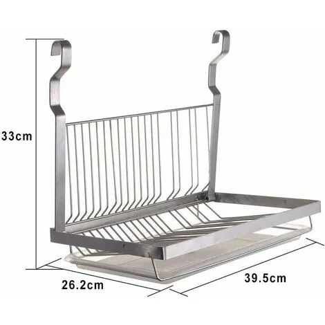 NAXUNNN Foldable Stainless Steel Wall Mounted Dish Rack 2 NAXUNNN Foldable Stainless Steel Wall Mounted Dish Rack - Image 2
