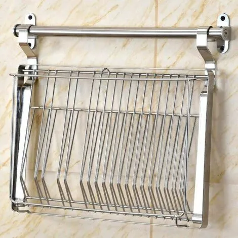 NAXUNNN Foldable Stainless Steel Wall Mounted Dish Rack 4 NAXUNNN Foldable Stainless Steel Wall Mounted Dish Rack - Image 4