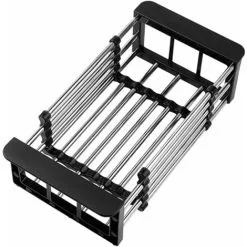 SOEKAVIA Expandable Sink Drain Basket, Telescopic Kitchen Sink Drainer, Sink Storage Basket For Dishes, Tableware, Fruits, Vegetables--16.5 X 24.5 X 9.5cm