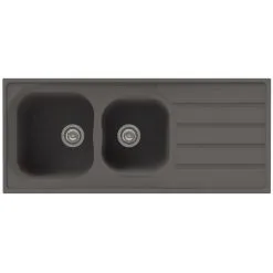 Liquida DK20GR 2.0 Bowl Composite Inset Reversible Large Grey Kitchen Sink