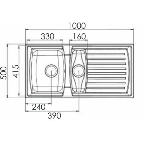 Liquida AR15GR 1.5 Bowl Composite Inset Reversible Grey Kitchen Sink 4 Liquida AR15GR 1.5 Bowl Composite Inset Reversible Grey Kitchen Sink - Image 4