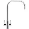 Franke Ascona U-Spout Mono Mixer Twin Lever Chrome Kitchen Tap