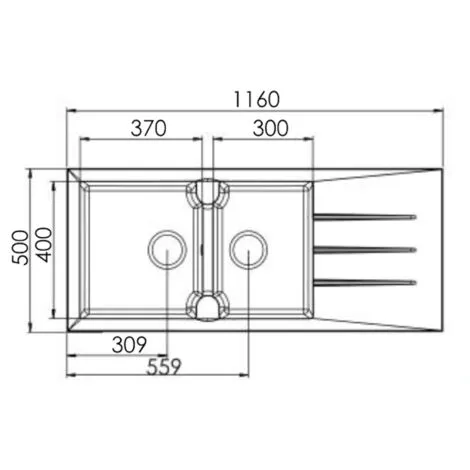 Liquida LP20GR 2.0 Bowl Composite Inset Reversible Grey Kitchen Sink 4 Liquida LP20GR 2.0 Bowl Composite Inset Reversible Grey Kitchen Sink - Image 4
