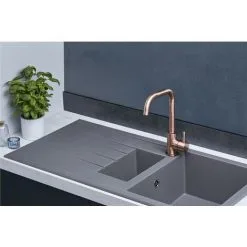 Liquida CU15GR 1.5 Bowl Composite Inset Reversible Grey Kitchen Sink -Faucet Shop 81167272 5