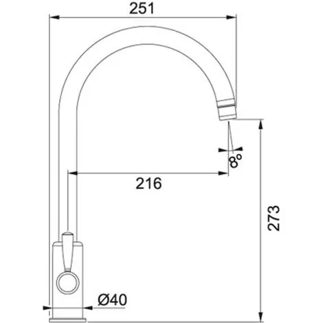 Franke Ascona Swan Neck Mono Mixer Twin Lever Chrome Kitchen Tap 2 Franke Ascona Swan Neck Mono Mixer Twin Lever Chrome Kitchen Tap - Image 2