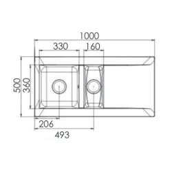 Liquida EW15WH 1.5 Bowl Composite Inset Reversible White Kitchen Sink -Faucet Shop 81167319 4