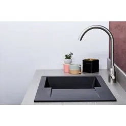 Liquida EW10BL 1.0 Bowl Composite Inset Reversible Black Kitchen Sink -Faucet Shop 81167323 5