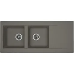 Liquida EW20GR 2.0 Bowl Composite Inset Reversible Grey Kitchen Sink