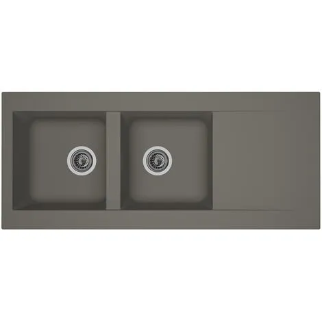 Liquida EW20GR 2.0 Bowl Composite Inset Reversible Grey Kitchen Sink 1 Liquida EW20GR 2.0 Bowl Composite Inset Reversible Grey Kitchen Sink