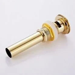 DECKON Modern Pop-up Retro Sink Plug Waste Clicker With Overflow Brass Gold Universal Sink Drainer Valve Basin Siphon With Overflow Hole Polished- With Overf 8 DECKON Modern Pop-up Retro Sink Plug Waste Clicker With Overflow Brass Gold Universal Sink Drainer Valve Basin Siphon With Overflow Hole Polished- With Overf -Faucet Shop 81189077 4