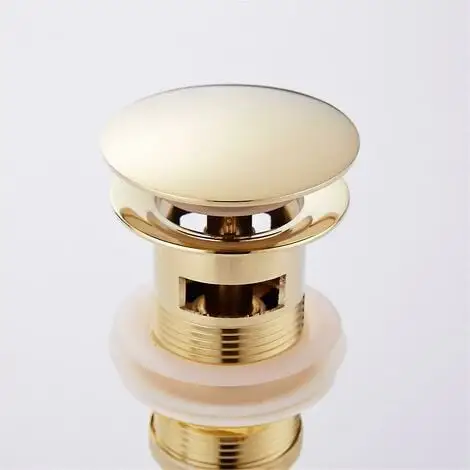 DECKON Modern Pop-up Retro Sink Plug Waste Clicker With Overflow Brass Gold Universal Sink Drainer Valve Basin Siphon With Overflow Hole Polished- With Overf 5 DECKON Modern Pop-up Retro Sink Plug Waste Clicker With Overflow Brass Gold Universal Sink Drainer Valve Basin Siphon With Overflow Hole Polished- With Overf - Image 5