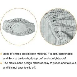 HEGUYEY Air Conditioner Cover 35-37 Inch Knit Stretch Dustproof Fabric For Wall Mounted Indoor Split Air Conditioner Cover, Light Gray -Faucet Shop 83170448 4