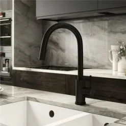 Liquida EPO11MB Single Lever Pull Out Mono Mixer Matt Black Kitchen Mixer Tap -Faucet Shop 87110694 3