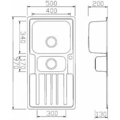 Sauber Modern Stainless Steel 1.5 Bowl Reversible Drainer Kitchen Sink Basket Wastes 8 Sauber Modern Stainless Steel 1.5 Bowl Reversible Drainer Kitchen Sink Basket Wastes -Faucet Shop 8755445 4