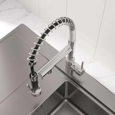 Sauber Kitchen Mixer Tap Dual Spout With Pull Out Spray 2 Sauber Kitchen Mixer Tap Dual Spout With Pull Out Spray - Image 2